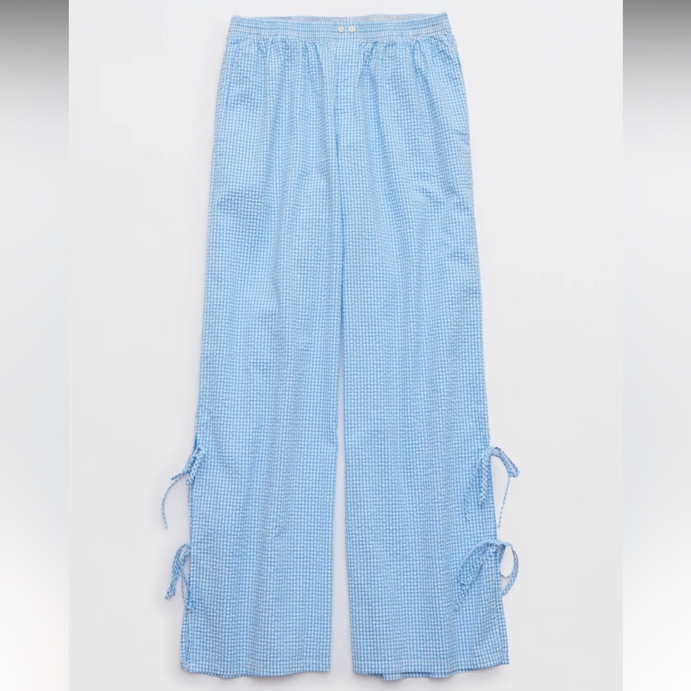NEW Aerie Off duty Seersucker side tie pj trousers